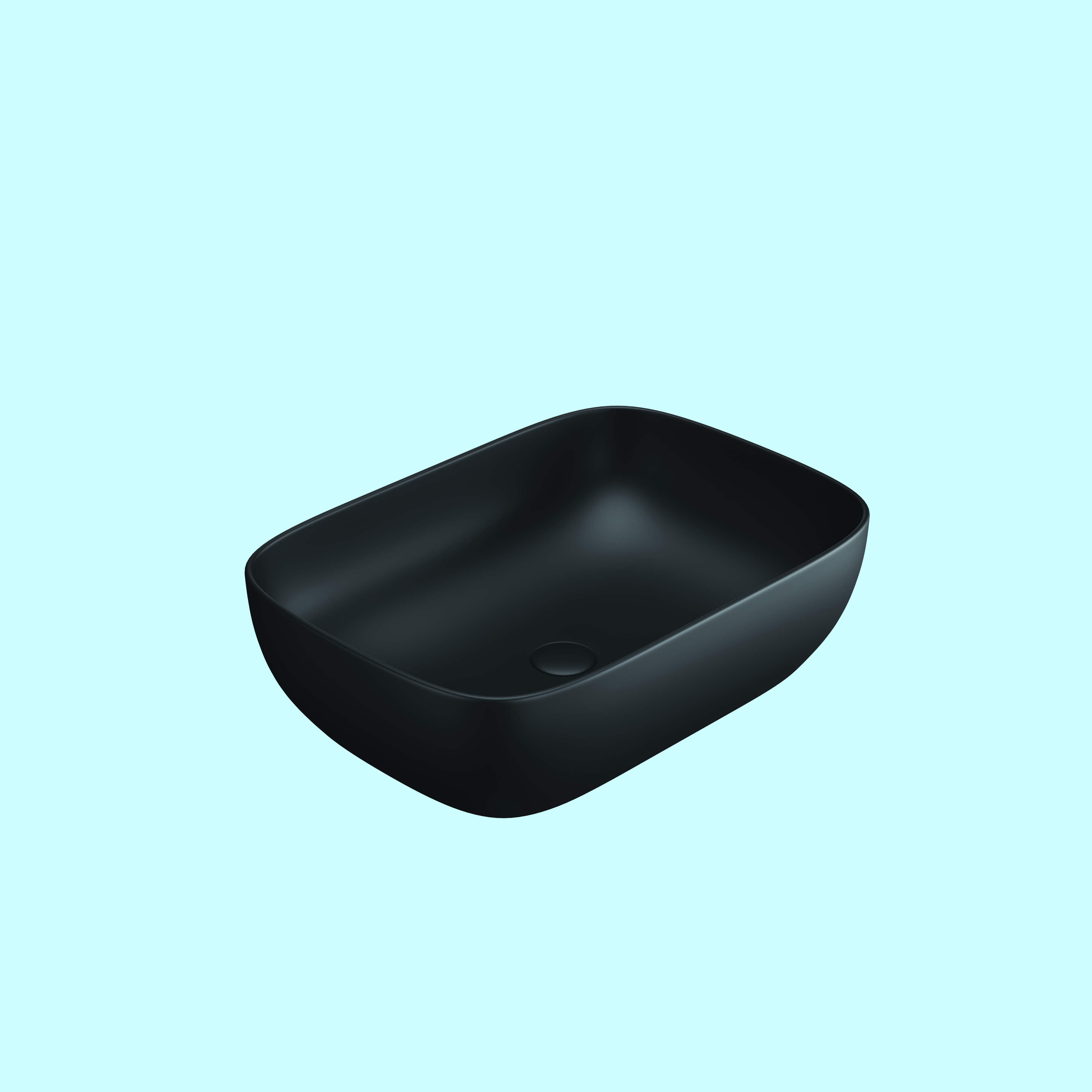 MARBO CHARCOL BLACK TABLE TOP BASIN (MATT) LB02