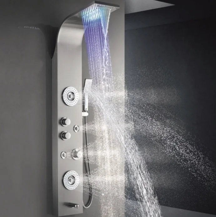 Stainless Steel 304 Grade Shower Panel with multiple functions (BRUSH BLACK)