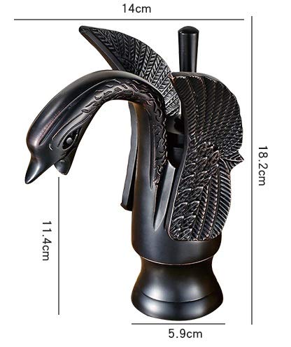 MARBO Single Lever Basin Mixer Taps for Bathroom Swan Shape Brass Black Matt