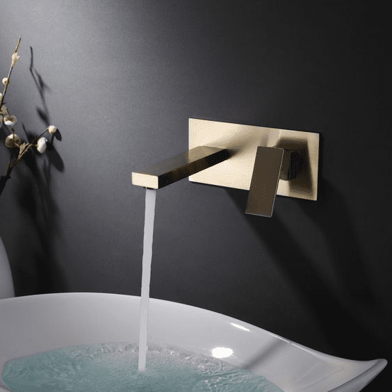 Wall Mounted Bath Taps Bathroom Drawing Gold Sink Taps for Bathroom Bathtub Bath Taps Hot and Cold Bathroom Basin Mixer Tap-Drawing Gold,Drawing Gold