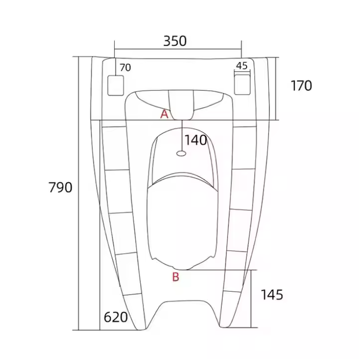 Muslim Wudu wash Basin Premium Designer Pedestal Basin (White)