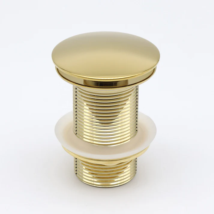 MARBO Brass Full Threaded Pop Up Waste Coupling 32 MM 5", Brass Top (Gold)