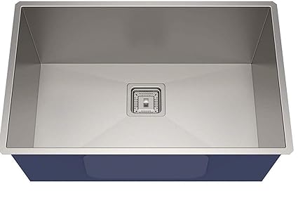 MARBO  Handmade Kitchen Sink Matte Finish 304 Grade Steel Single Bowl Kitchen Sink, Stainless Steel
