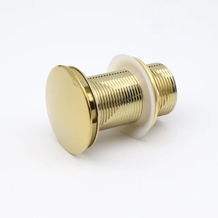 MARBO Brass Full Threaded Pop Up Waste Coupling 32 MM 5", Brass Top (Gold)