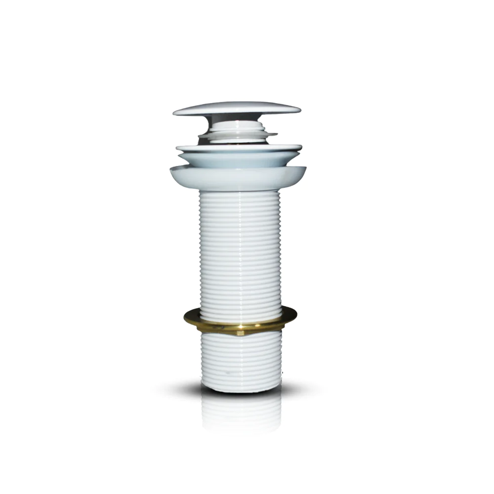 MARBO Brass Full Threaded Pop Up Waste Coupling 32 MM 5", Brass Top White Color Glossy