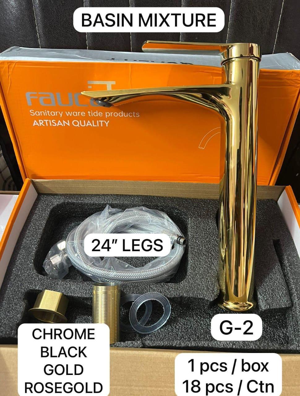 Water Tap for Wash Basin, Pillar Tap for Wash Basin, , Taps for Bathroom, Long Tap for Wash Basin (Gold Color)