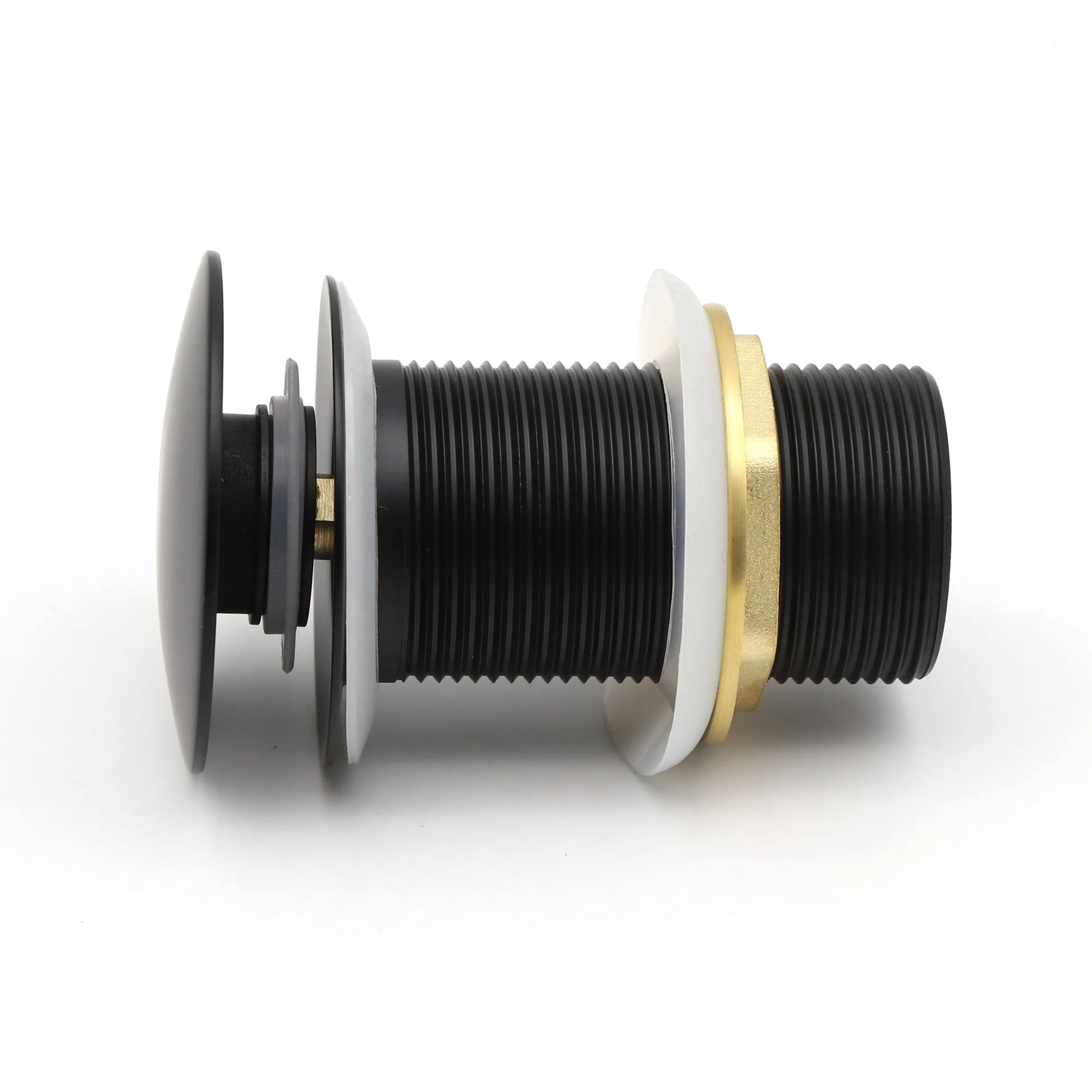 MARBO Brass Full Threaded Pop Up Waste Coupling 32 MM 5", Brass Top Black Matt