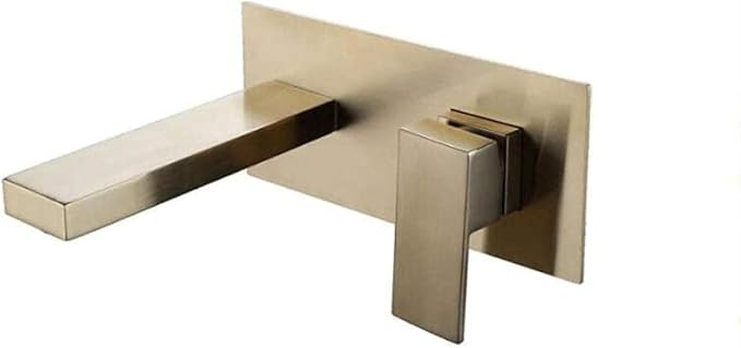 Wall Mounted Bath Taps Bathroom Drawing Gold Sink Taps for Bathroom Bathtub Bath Taps Hot and Cold Bathroom Basin Mixer Tap-Drawing Gold,Drawing Gold
