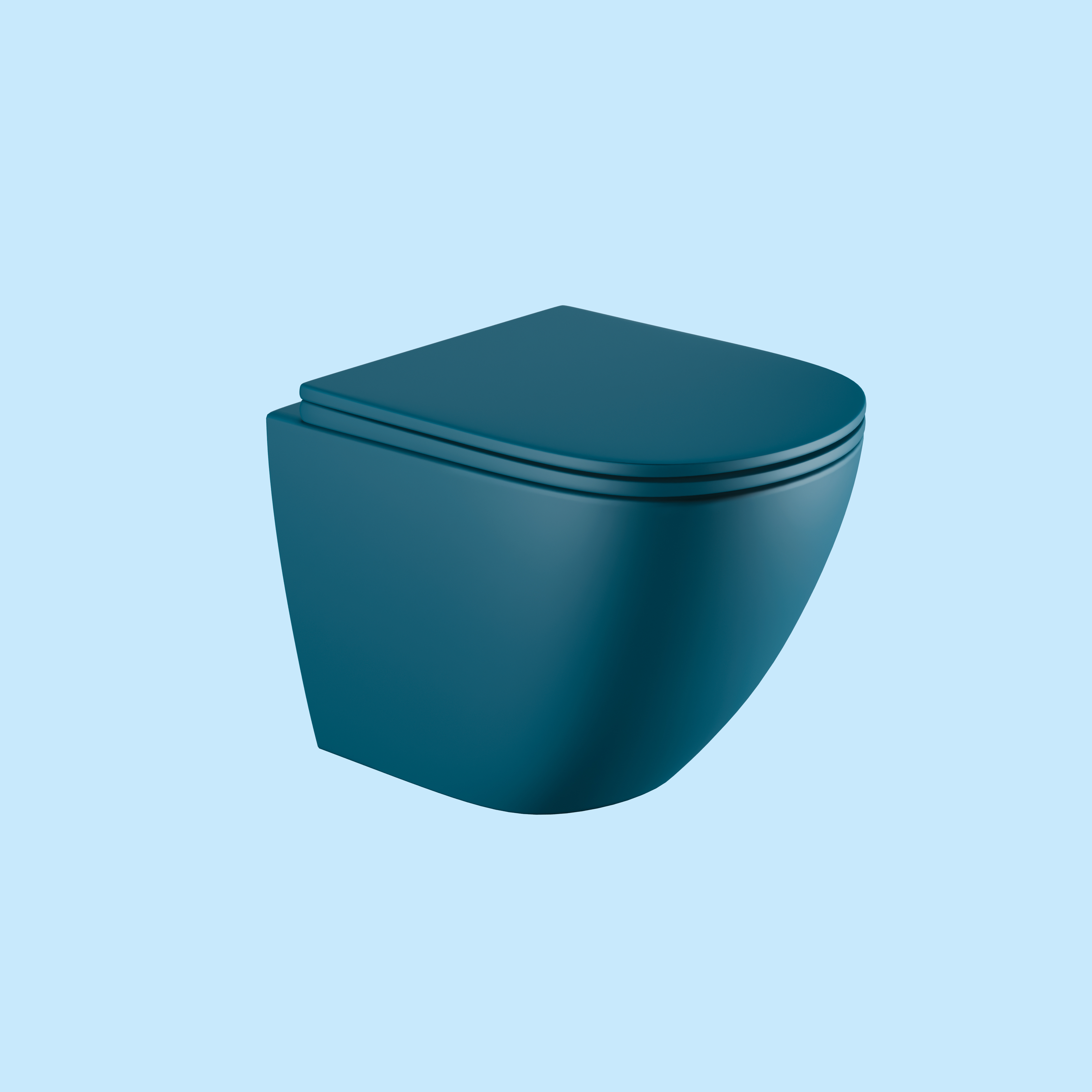 MARBO WALL HUNG TOILET (MATT) PINE BLUE T001