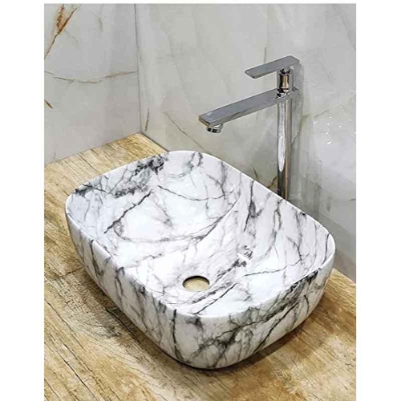 couter top wash basin white marble design 455*325*135