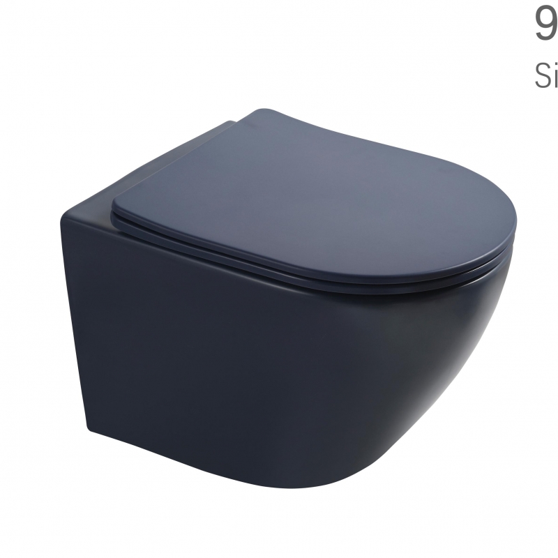 Rimless Matt Wall Mount Toilet (DARK GRAY MATT)