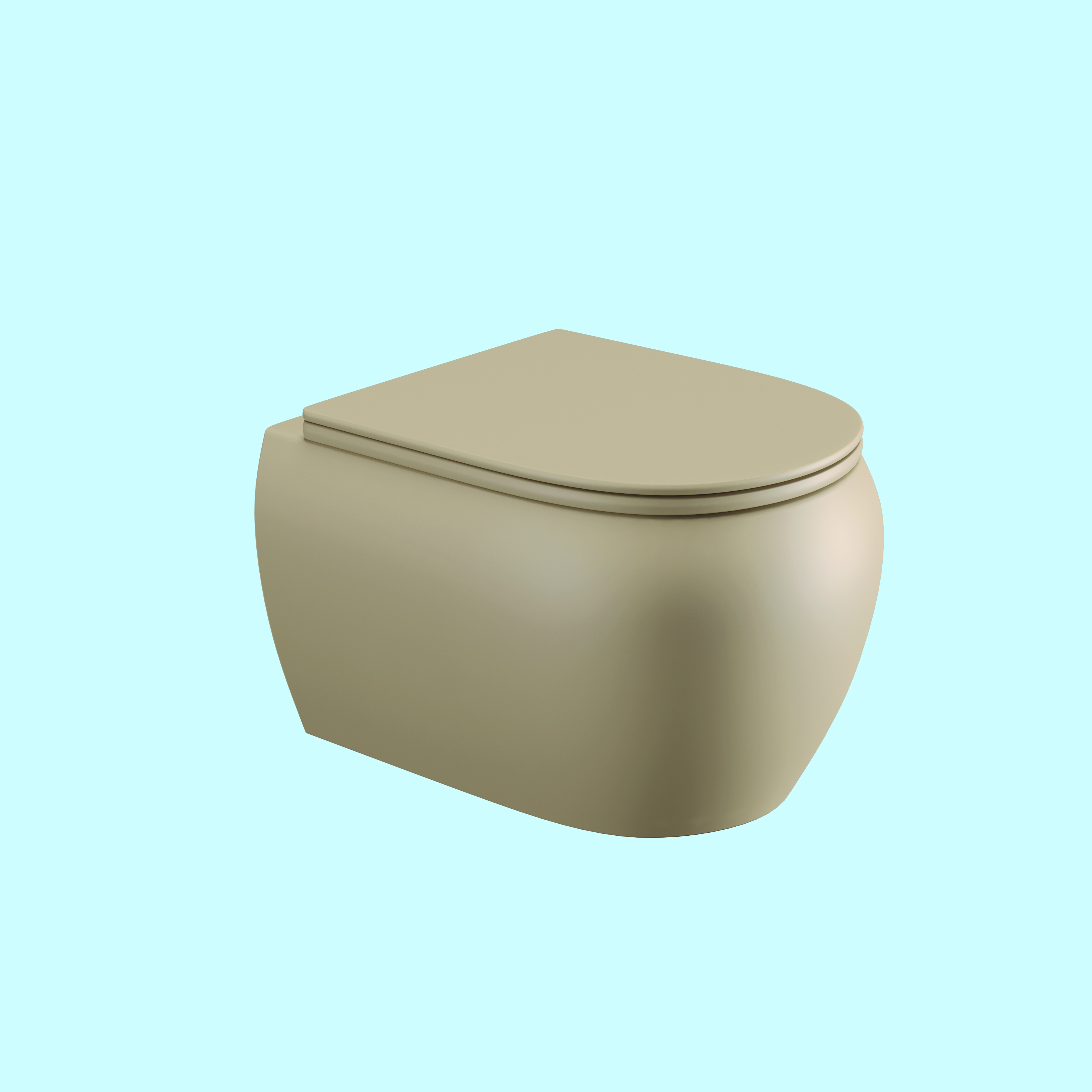 MARBO WALL HUNG TOILET (MATT) KHAKI - K004