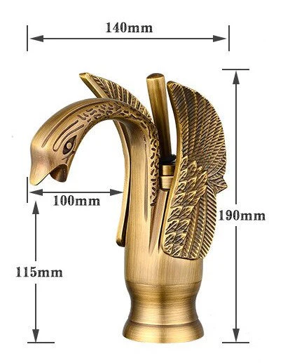 MARBO Single Lever Basin Mixer Taps for Bathroom Brass Antique