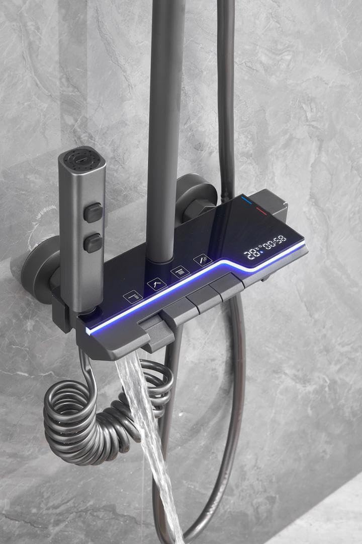 MARBO  4function digital shower set with led light,shower system,shower set,shower tower,rainfall shower,waterfall shower,bathroom mixture